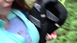 Outdoor Hairy Pussy Flashing Fingering