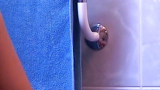 Sexy blonde German whore assfucked in the bathroom