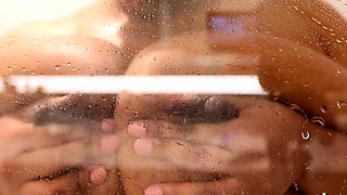 Close up pov view of a dude jerking it