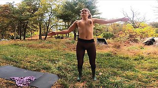 Stepmom's Camping Trip - Pantyhose for Pants