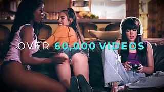 GIRLSWAY - Shy Alison Rey Loses Her Virginity To Intense Stepmom Sophia Locke  Doctor Casey Calvert