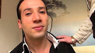 French MILF shaved pussy and ass fucked