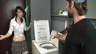 Dakota's Laundry Handjob Lust