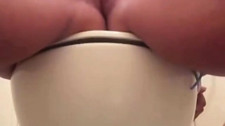 Hot in the Toilet with Orgasm