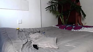 Big Tits Tranny Jerking her Big Hard Cock
