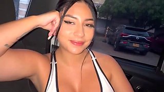 Sporty Latina Teen's Gym Encounter: POV Passion in His Car