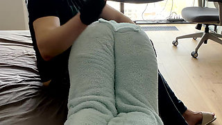 Bunny Spanked Otk in Pajamas and Paddled