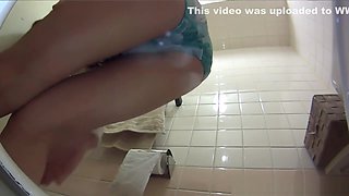 Asian Slut Pees In Toilet