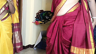 Homemade Indian Housewife Threesome - Tamil Maid & Teacher Fuck in 4K