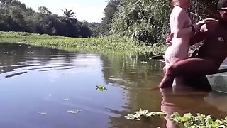 I Went Fishing With My Stepfather And He Told Me To Take A Bath In Just My Panties With Couple Sex