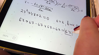 HIGH SCHOOLGIRL 67 Six-seven - Teasing Him Under the Desk During Math. Cum on Wristwatch