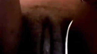 Ebony Horny Girl Masturbating with Her BF on Video Call, She Squirts