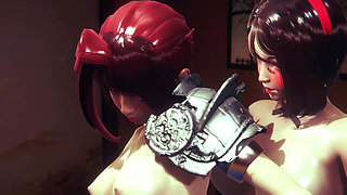 Poser JINX League of legens Fucking futanari girl - 3D FULL animation