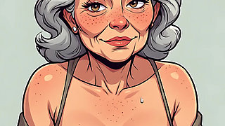 Sexy Cartoon Grannies Areola Slip