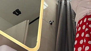 Hot Sexy Long Legs Blonde Takes Her Lace Panties off Under Her Skirt to Show Tight Pussy and Big Ass